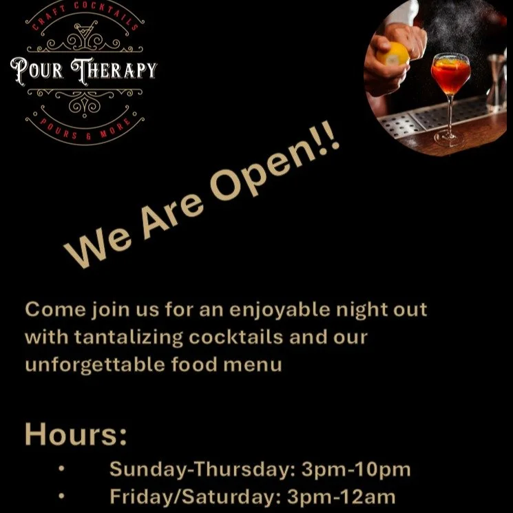 We are now open. Please some join us for some exciting cocktails and food!! Reservation also available through our website.