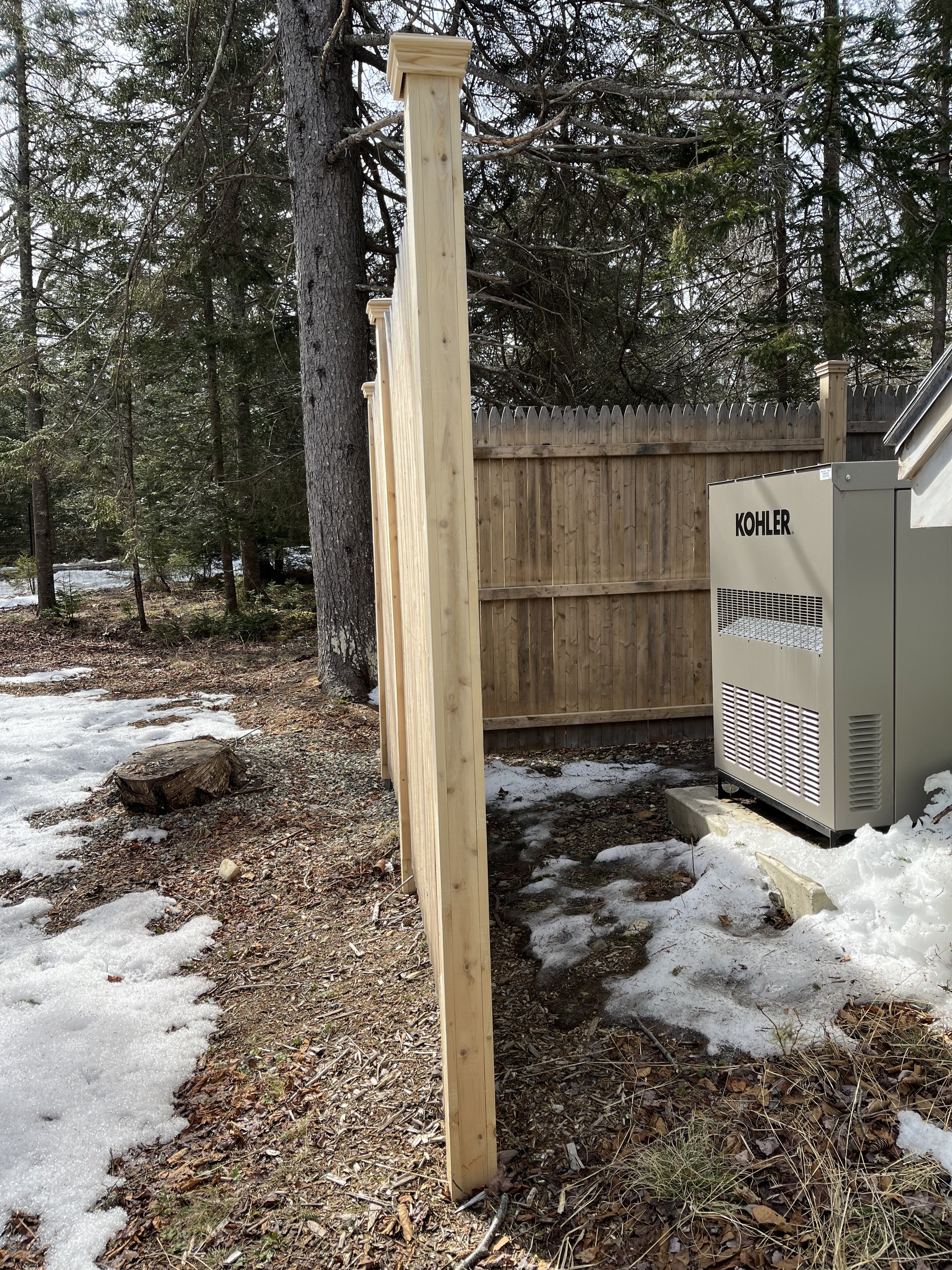 cedar stockade utility enclosure (C27)