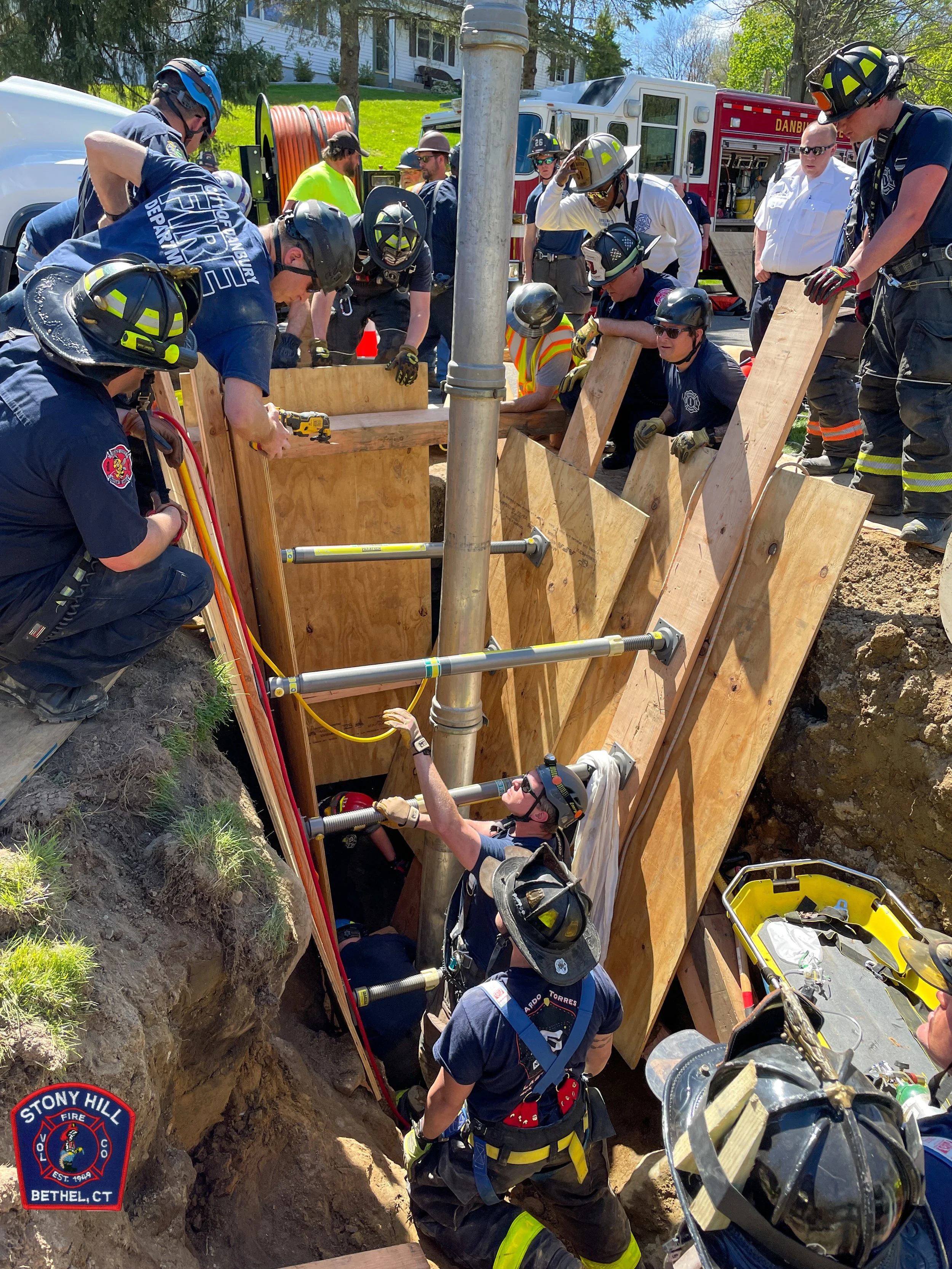 trench rescue incident — Stony Hill Fire Dept.
