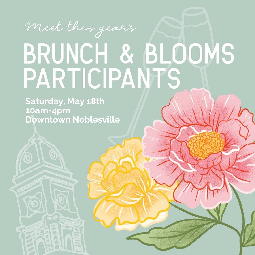 The fun doesn&rsquo;t end in Seminary Park! Just steps from the park, visit these 40 brunch &amp; retail shops Downtown Noblesville who are participating in this year&rsquo;s Brunch &amp; Blooms event on the square. Join them for peony inspired food,