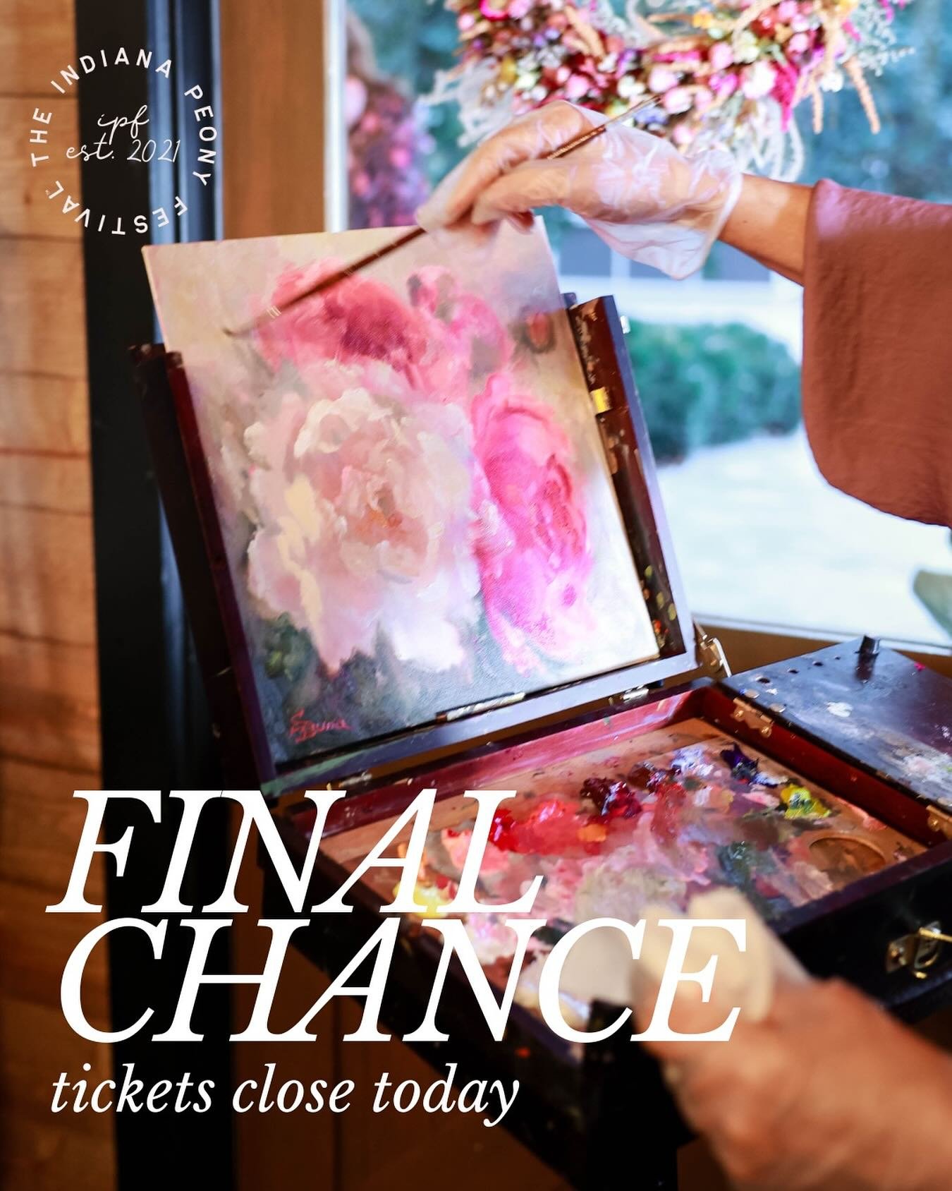 Last chance to reserve your seat! Tickets close at 11:59pm TONIGHT🌸🍇🍐🕯️

Each year the Indiana Peony Festival strives to create a magical, expanded and improved festival experience for visitors near and far. Join us on November 20 at The Gratitud