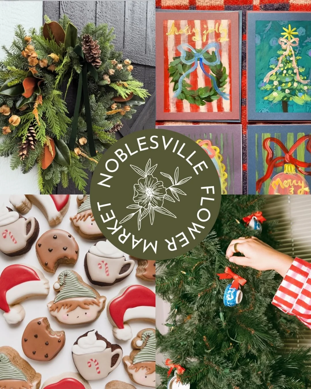 Tomorrow night we&rsquo;re teaming up with the City of Noblesville and the Noblesville Preservation Alliance for one magical evening in Seminary Park🎄🌹✨

Join us for our final Noblesville Flower Market of the year from 4&ndash;7pm, then stick aroun