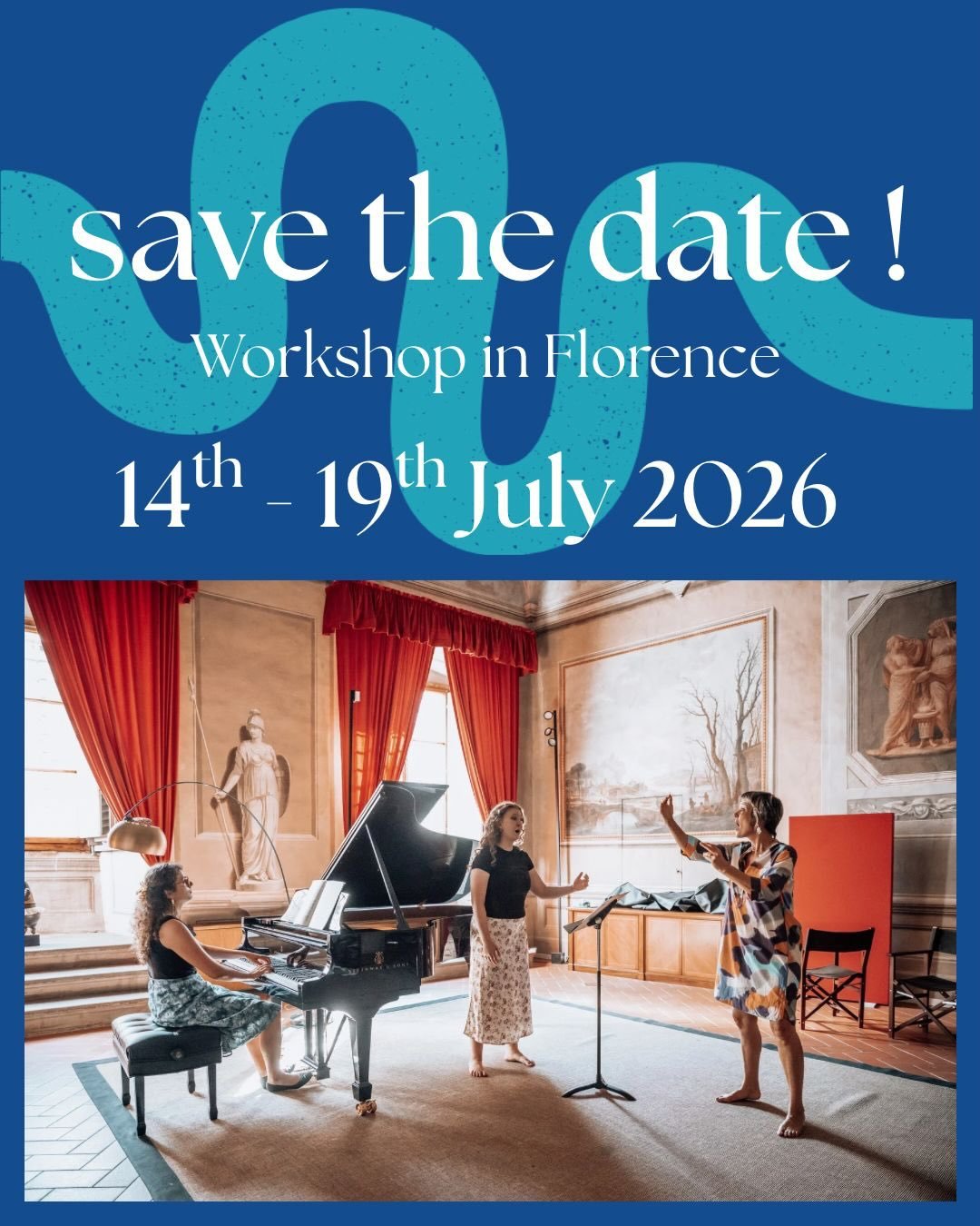 🚨🚨Calling all female song duos🚨🚨

💙🩵SAVE THE DATE: Workshop 2026 🩵💙

💙July 14th-19th, 2026 

🩵Applications starting January 2026 &mdash; stay tuned!

💙See you in Florence ✨