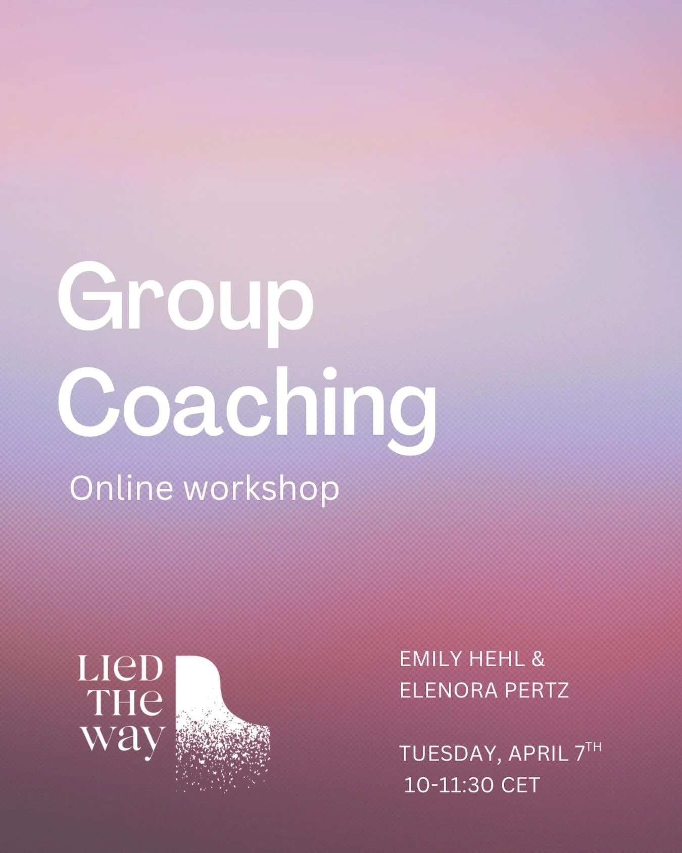 👯&zwj;♀️ Group Coaching with Emily and Elenora 👯&zwj;♀️

Want someone to look over your publicity materials? 

Need some feedback on a recital program? 

Looking for advice on how to negotiate fees? 

Being your general and specific questions to Em