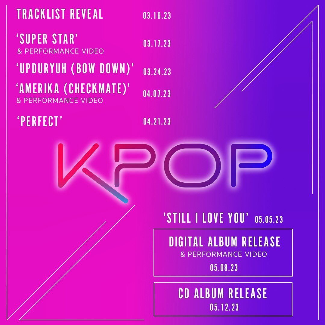 SURPRISE! 🎉🎉🎉

@kpopbroadway and @sonybroadway will be releasing select bops from our show up to the digital release of the entire album May 8th! The Act I finale/certified banger ⭐️SUPER STAR⭐️ will be released THIS FRIDAY on all platforms. Save 