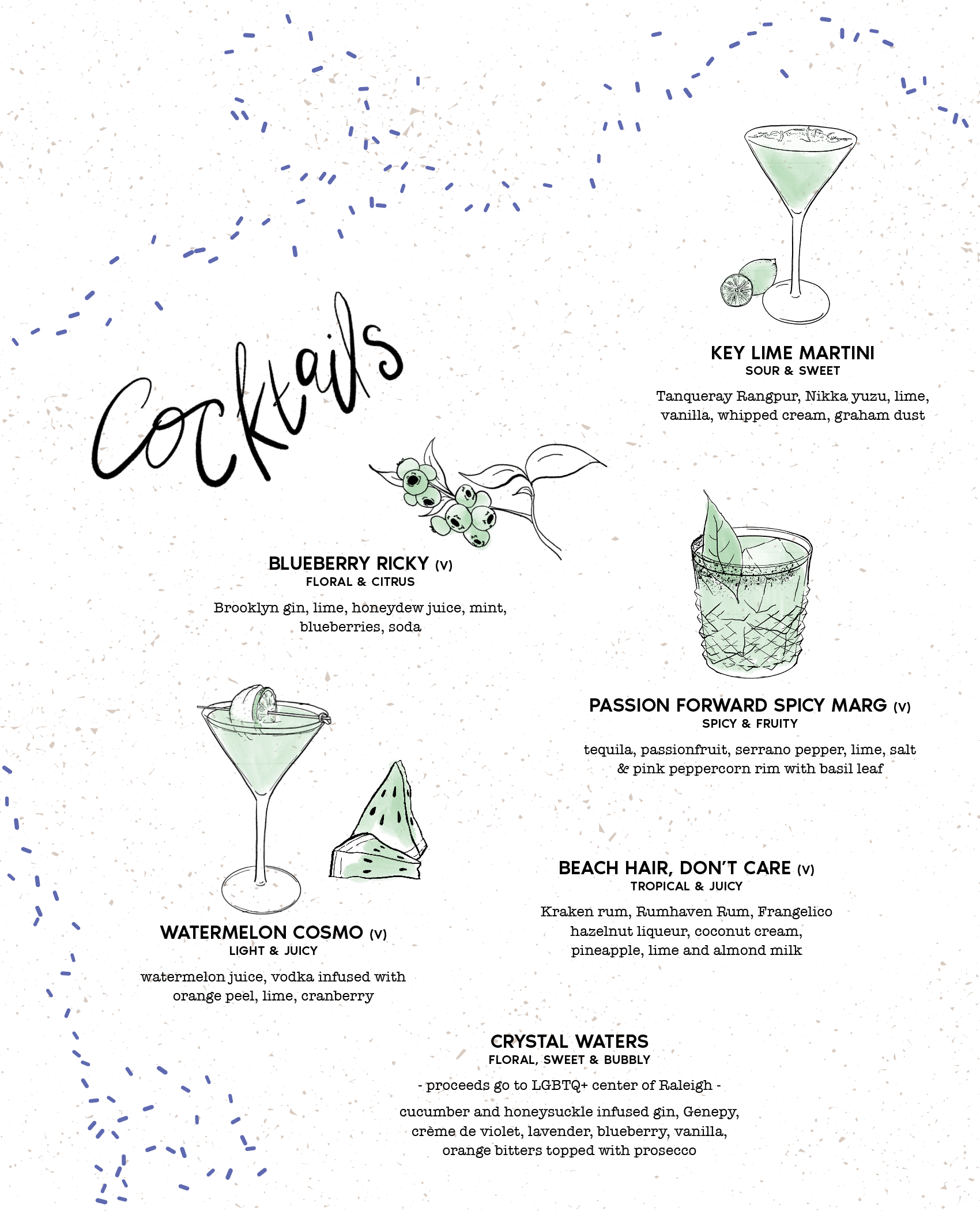 Summer Menu 2026 Cocktails