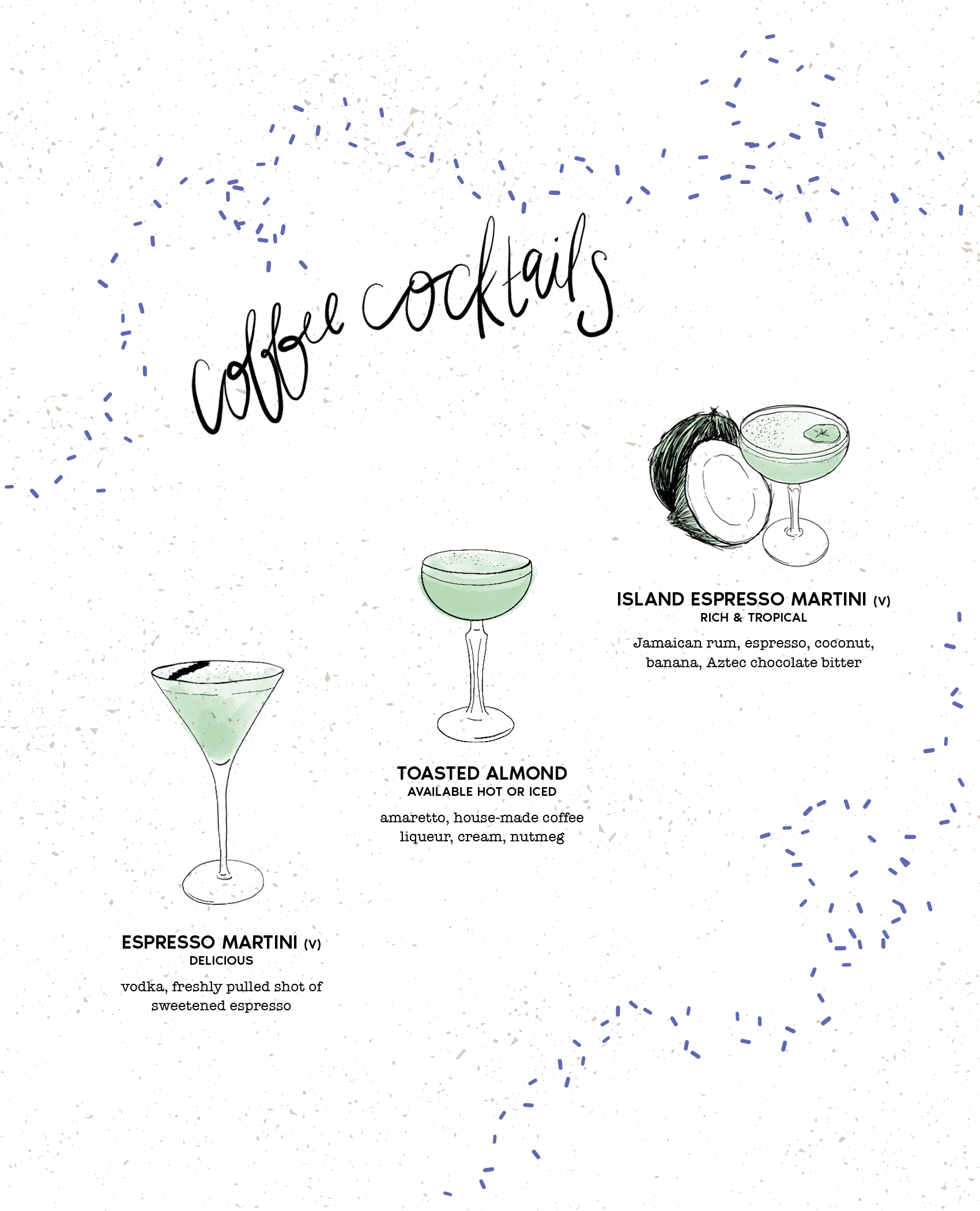 Summer Menu 2026 Coffee Cocktails