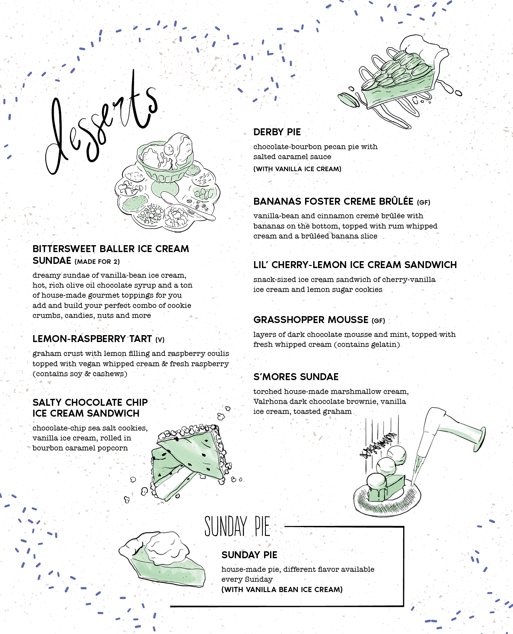 Summer Menu 2026 Desserts