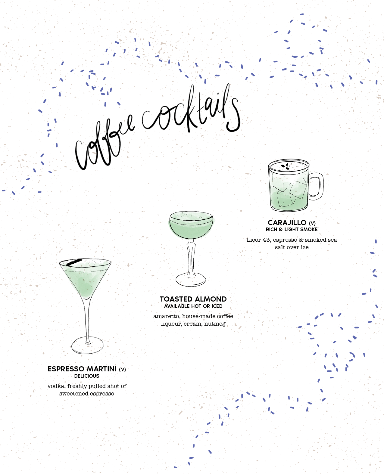 Bittersweet Menu Spring Coffee Cocktails