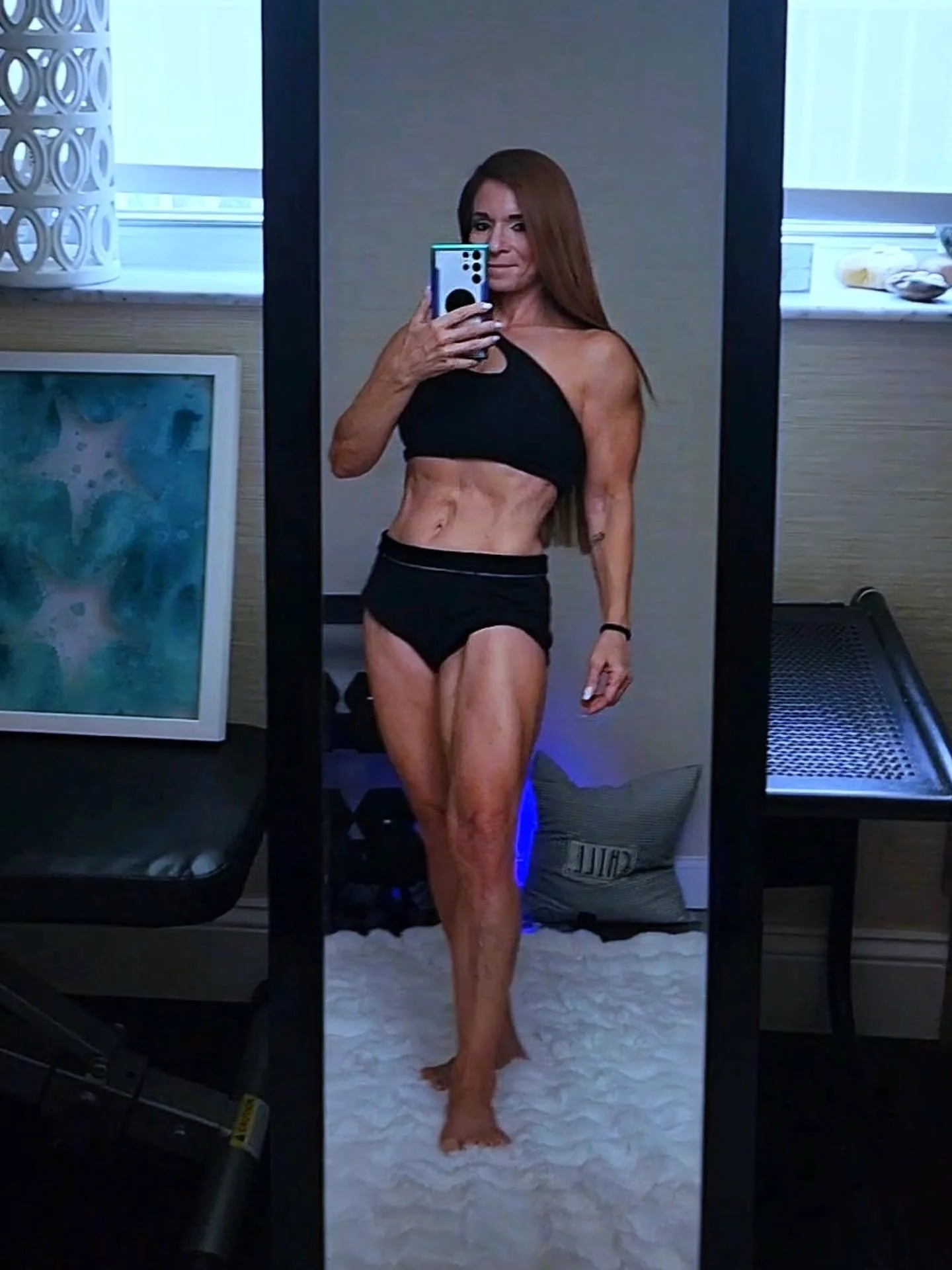 The shadows.. perfect time of day, perfect lighting.. I don't see this side of myself very often - it's kinda cool to see my &quot;work&quot;.
--

Yes, the muscles are there - no filters, noo AI (never ever), but lighting can also wash you out and hi