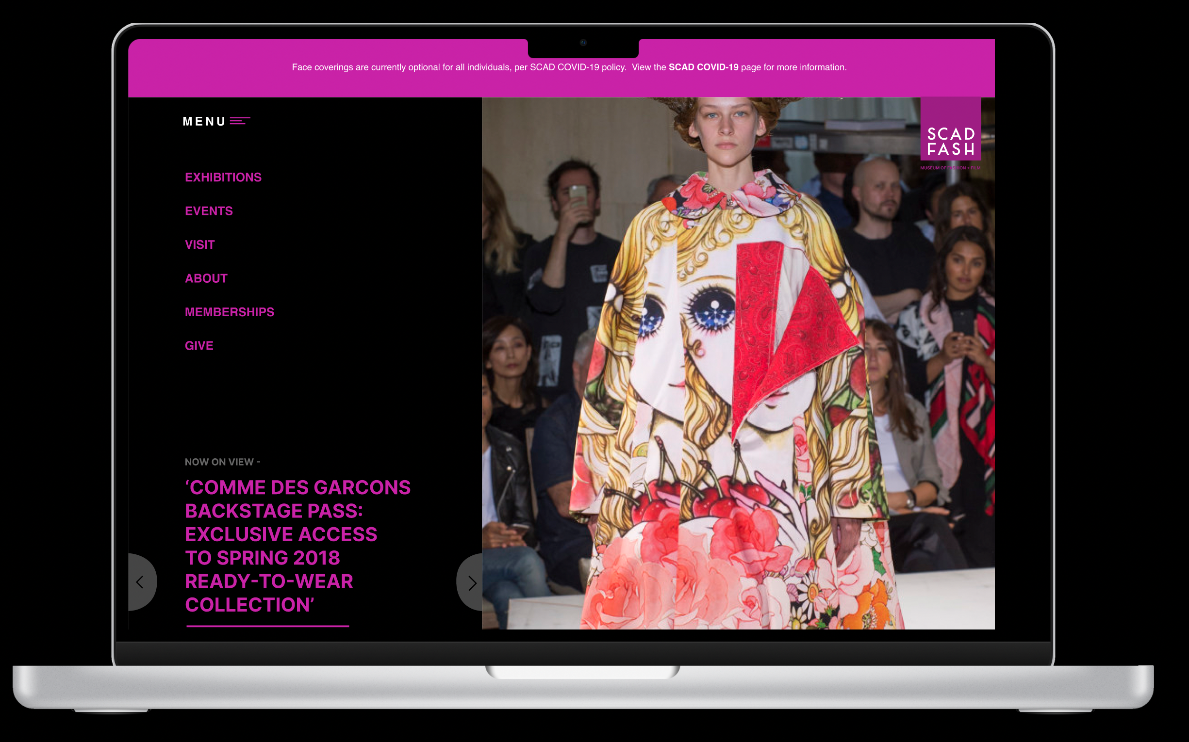 A way to get to know the designer through SCAD FASH website without having to be in the exhibition physically. 