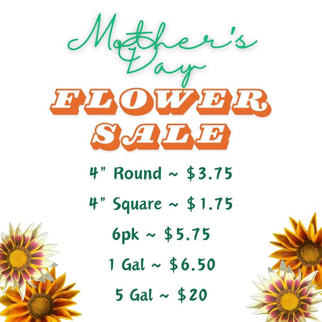 Join us on Saturday, May 11 to bring fresh flowers to your mom&rsquo;s garden.

#happymothersday #mothersdaysale #flowersale #ocfarmsupply #ocfs