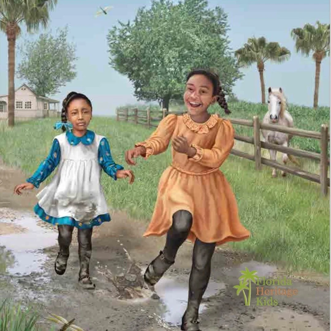 Today is siblings' day! Some days, they're a blessing, some days, they're a pain, but every day, they're family. 👭🏾

Our Florida Heritage Kid, Ruby, had a mess on her hands (and legs and shoes!) when her sister, Esther, splashed muddy water on Ruby