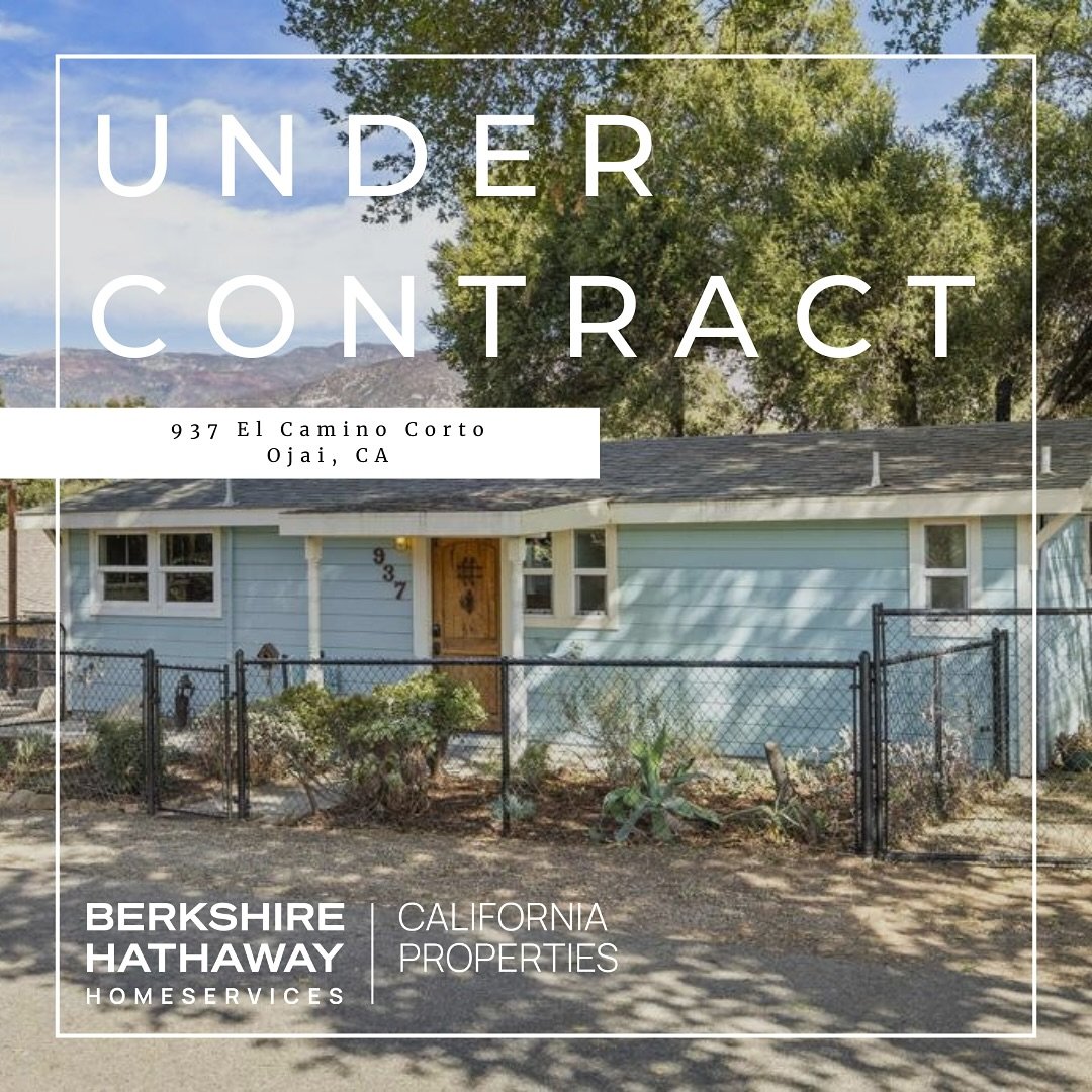 I&rsquo;m incredibly excited and grateful to announce that one of my amazing clients have successfully entered escrow on their dream home at 937 El Camino Corto in beautiful Ojai! 🙏🏡

After navigating a competitive multiple-offer scenario, we are o