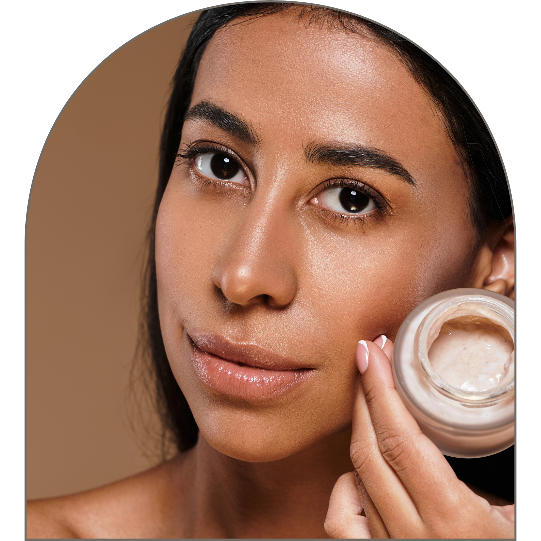 Illustration of a woman after receiving a Dermal Peel treatment