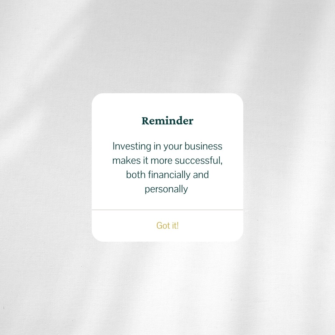 Sunday reminder that spending money on your business is never a waste! It's an investment for a more profitable business and a more productive, happier, less stressed you!

No matter if you're beginning your freelance journey or have been self-employ