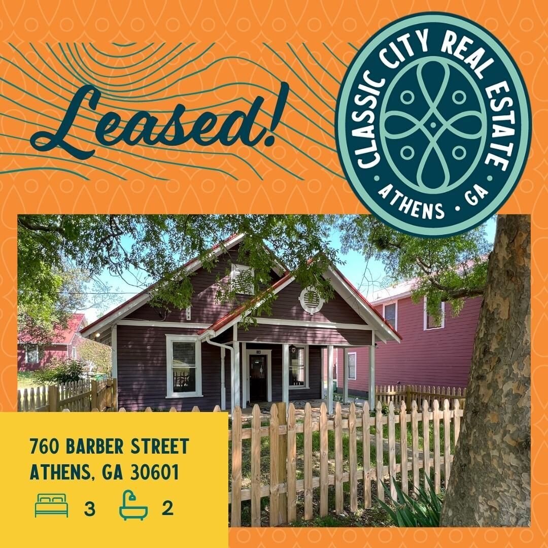 Slow to report, but we have a happy owner and happy tenants as of a few weeks ago! This cute 3/2 cottage is such a gem in this town. Many old townies might remember the parties in this location..or maybe not&hellip;move in is tomorrow!
*
*
*
*
#athen