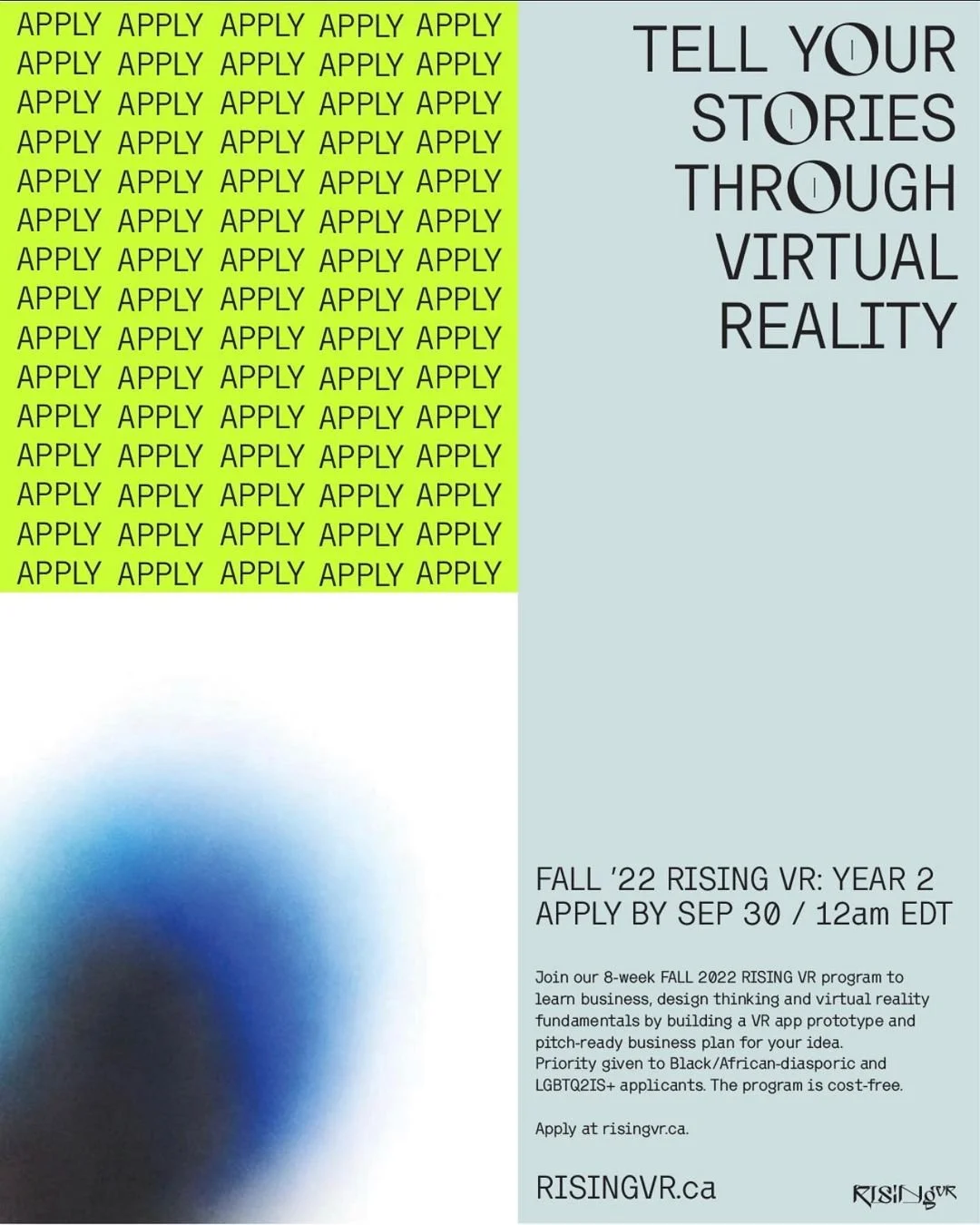 RISING VR - FREE VIRTUAL REALITY PROGRAM - APPLY NOW