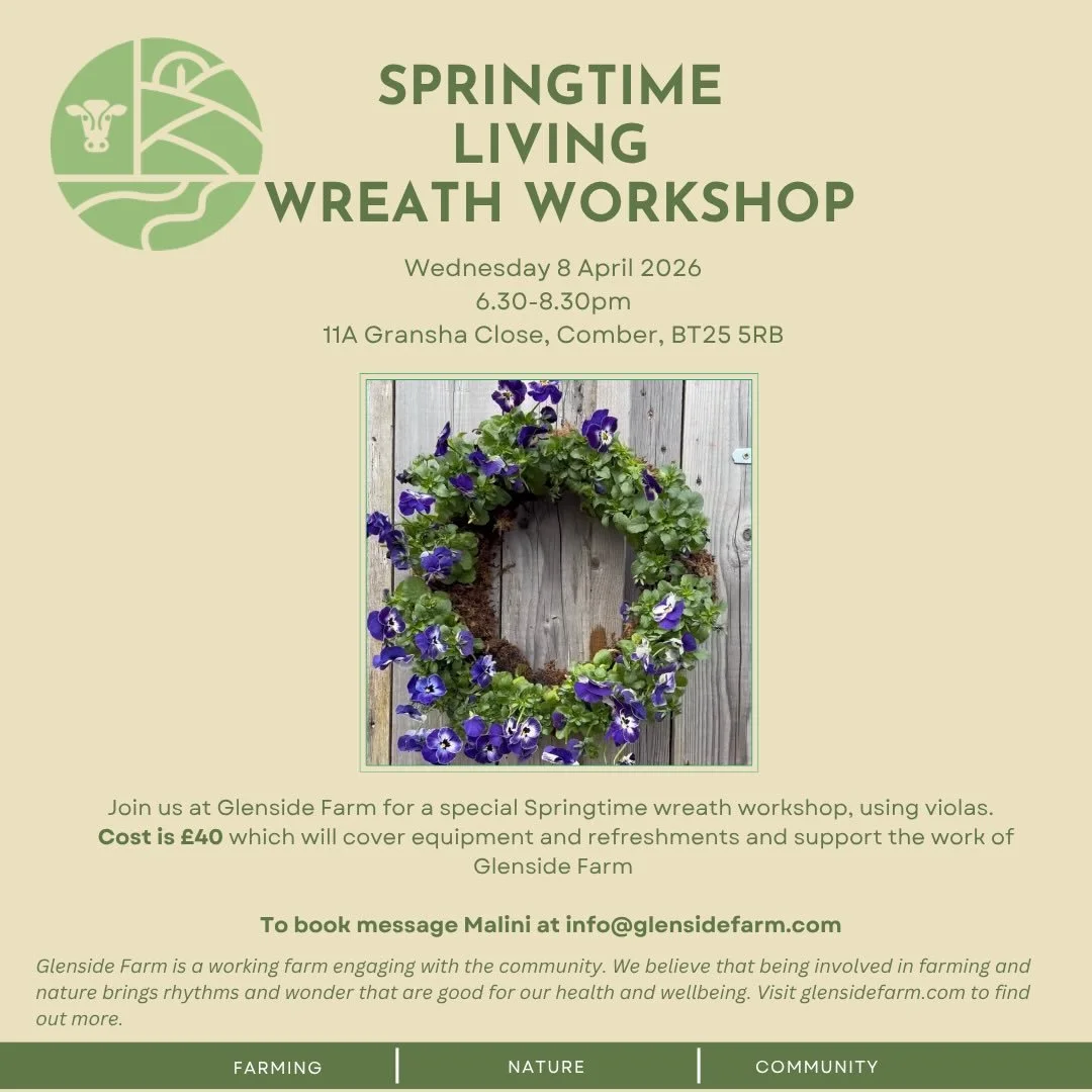 DATE CHANGE - We would@love to welcome you to our new workshop - Springtime Living Wreath. An evening of fun, of learning and of course being creative. Guaranteed to be able to say hello to the lambs! Sign up is via email. Limited spaces. #communityf