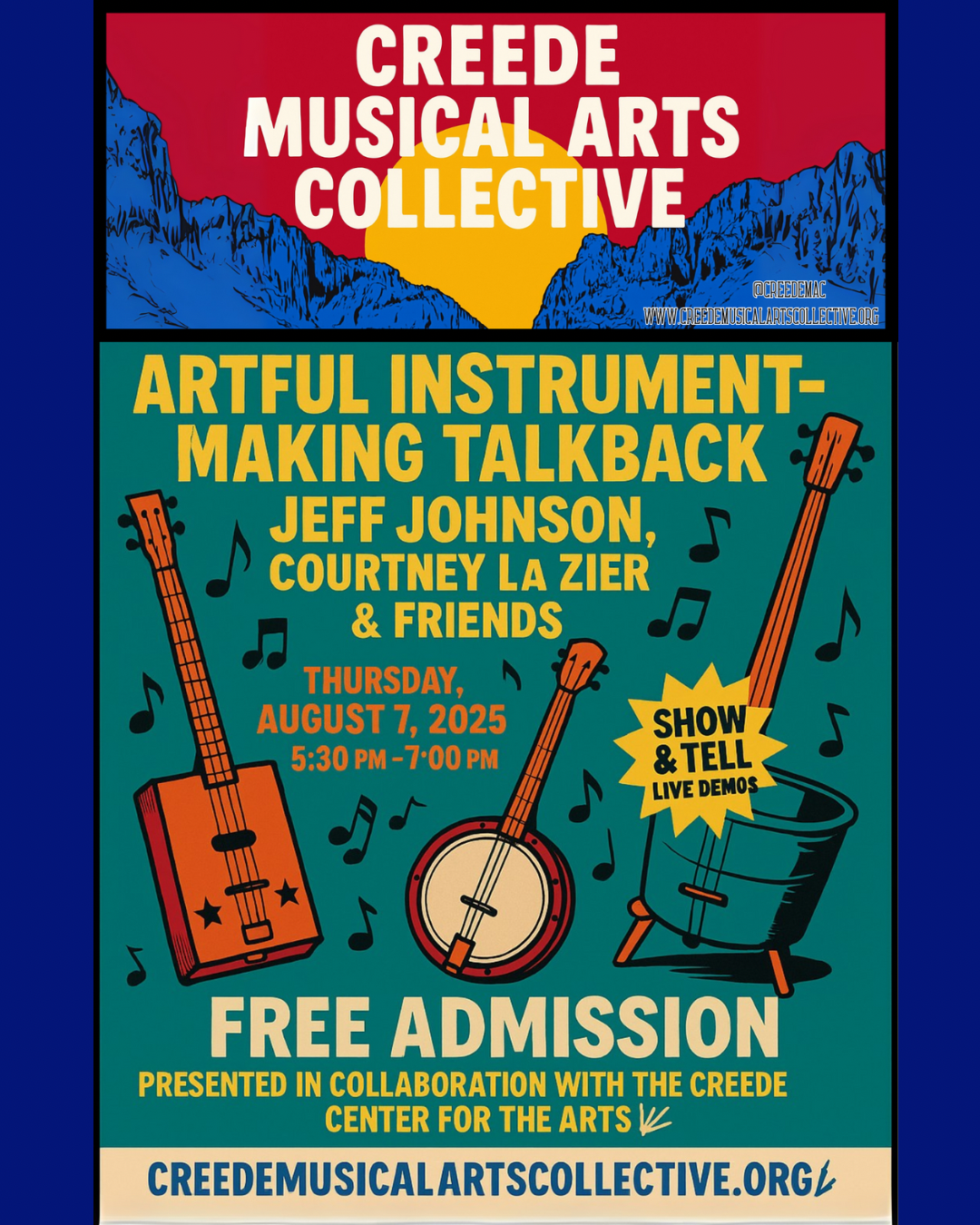 Artful Instrument-making Talkback: Jeff Johnson, Courtney La Zier & Friends