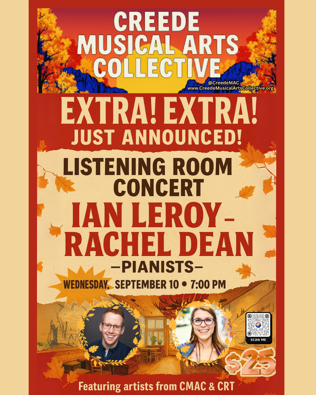 Listening Room Concert: Ian LeRoy & Rachel Dean, pianists