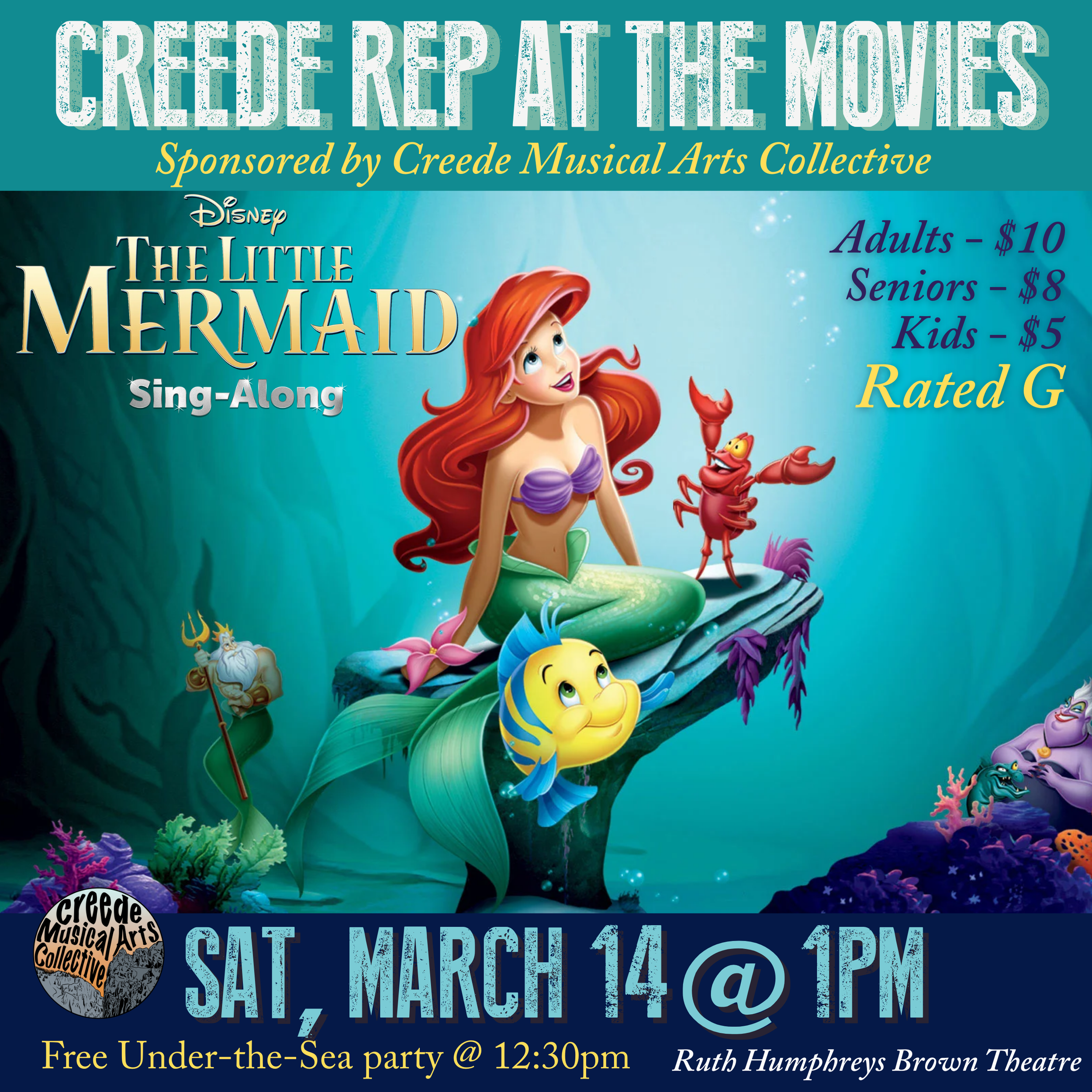 Disney’s The Little Mermaid, Sing-along movie matinee @ the Ruth