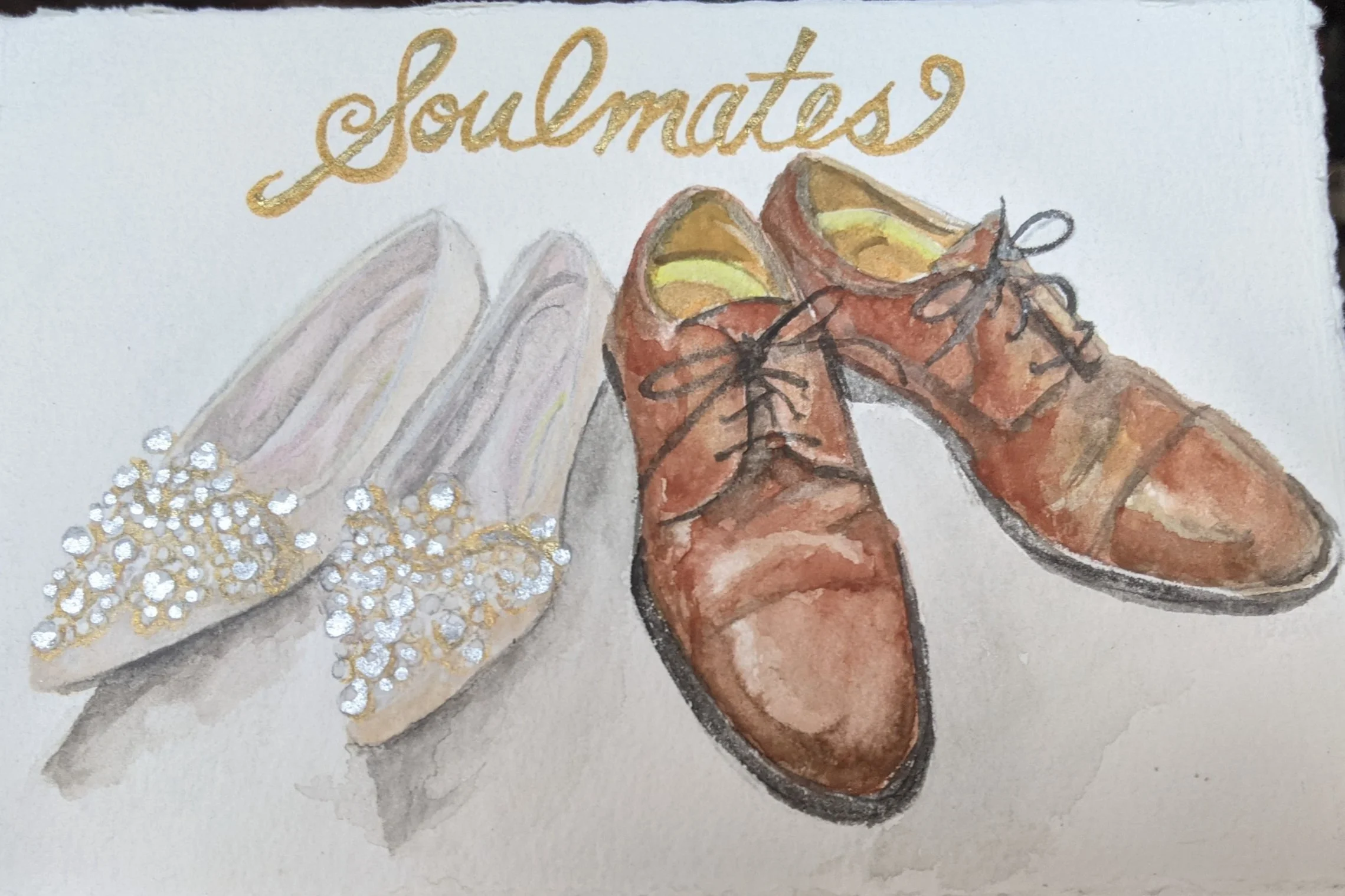 Custom Wedding Shoe Painting 