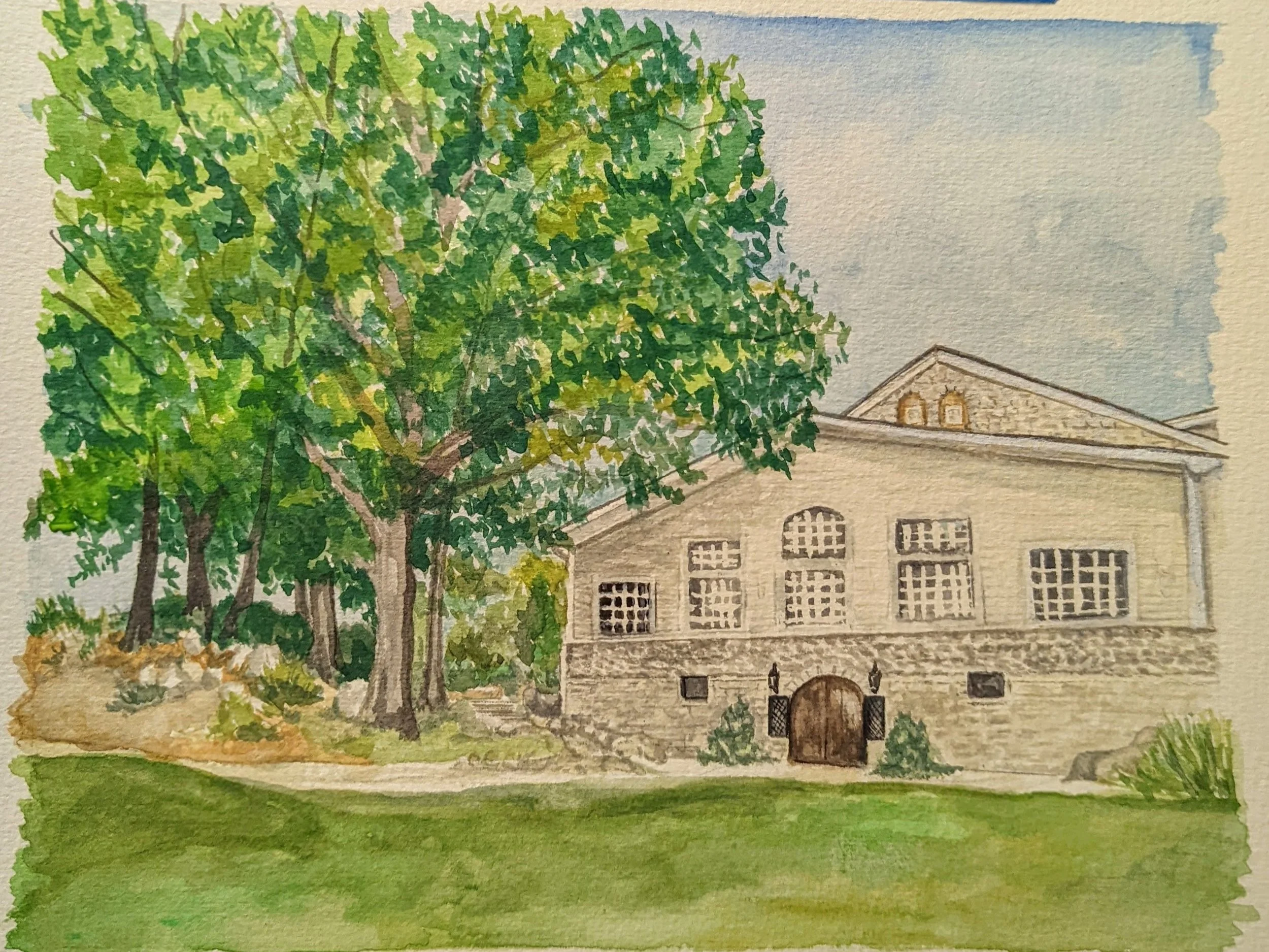 Custom Watercolor Venue Portrait