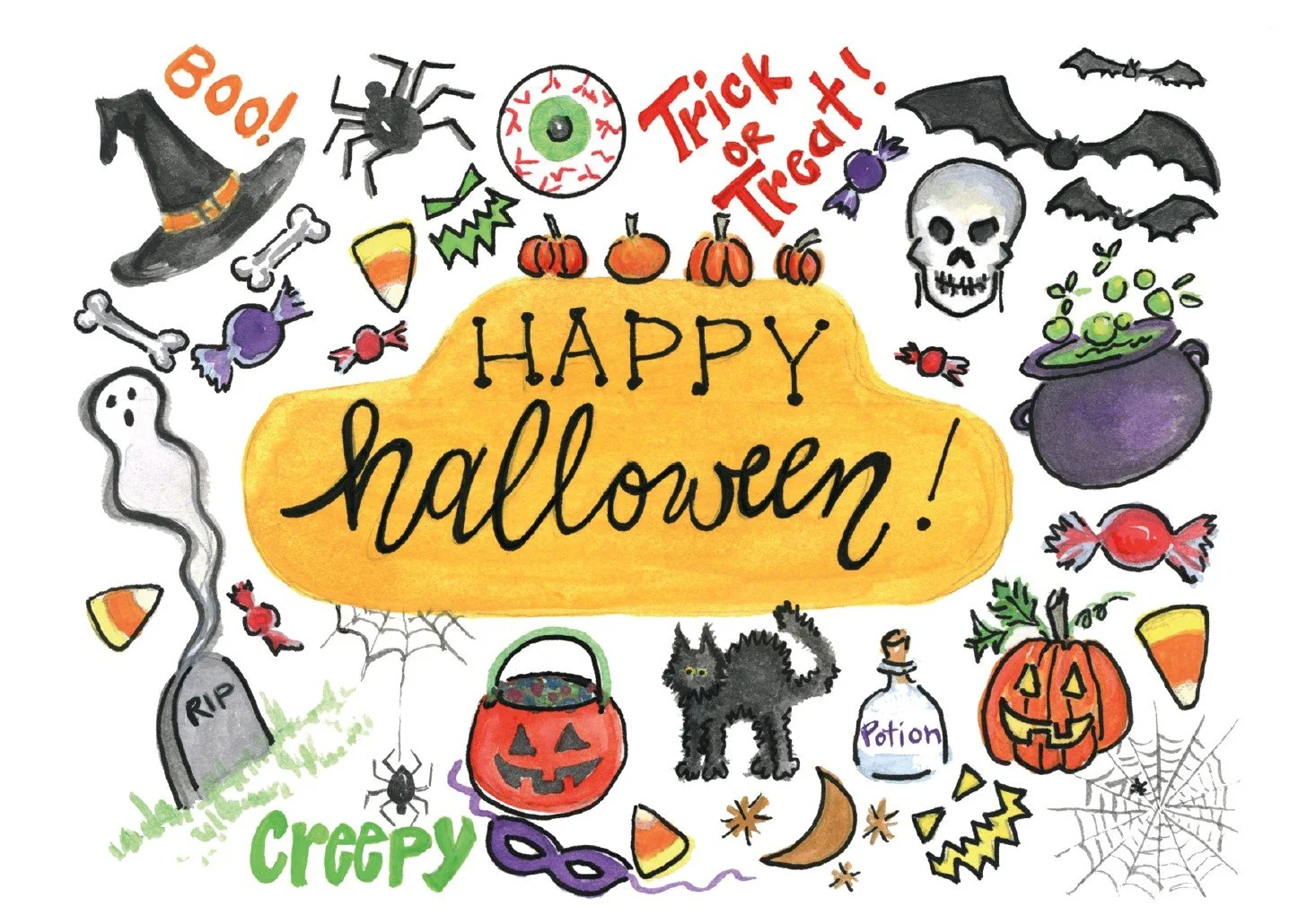 "The Little Joys of Halloween" Card