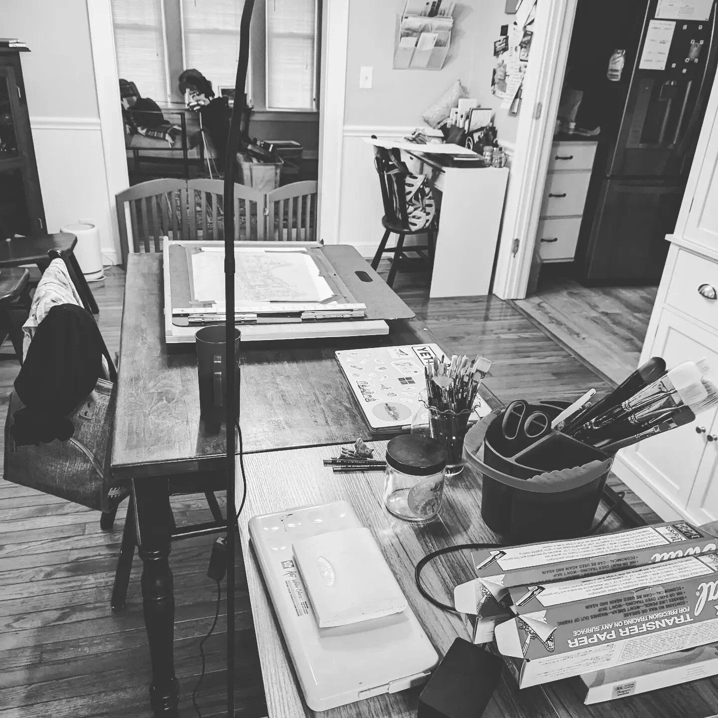 Moved the studio downstairs today so I could binge watch movies while I paint.

#houseportraits #customart #custompainting #watercolorartist #watercolorillustration #germanvillagecolumbus #germanvillage #artistlifeforme #artofinstagram