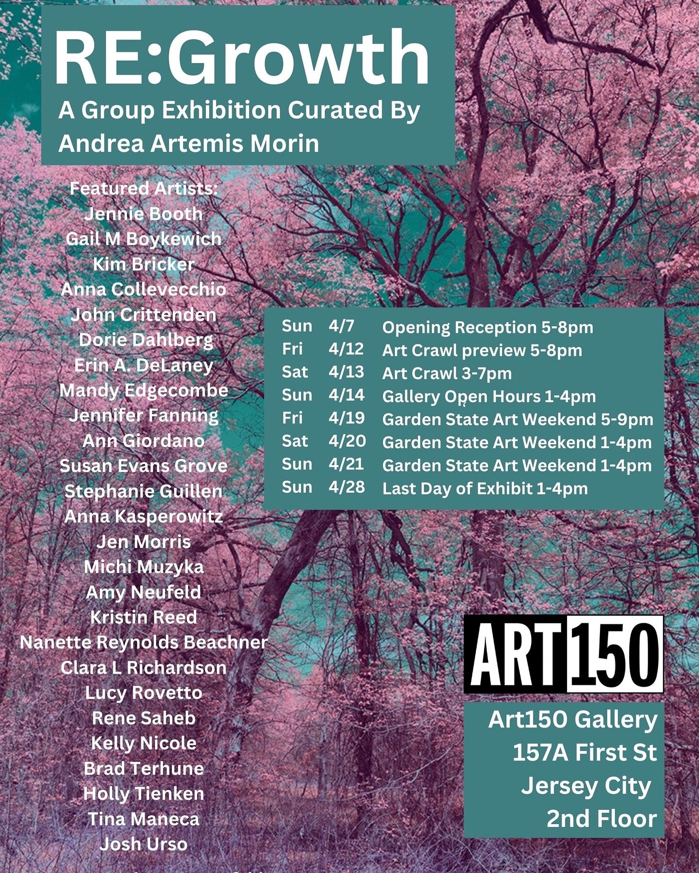 I&rsquo;m excited to be a part of the RE: Growth show, opening this weekend. Come meet me and other amazing artists at @art150jc on Sunday! Curated by @andreaartemis 

#artistsoninstagram #artcollector #artgallery #artshow #njartists #jerseycityart