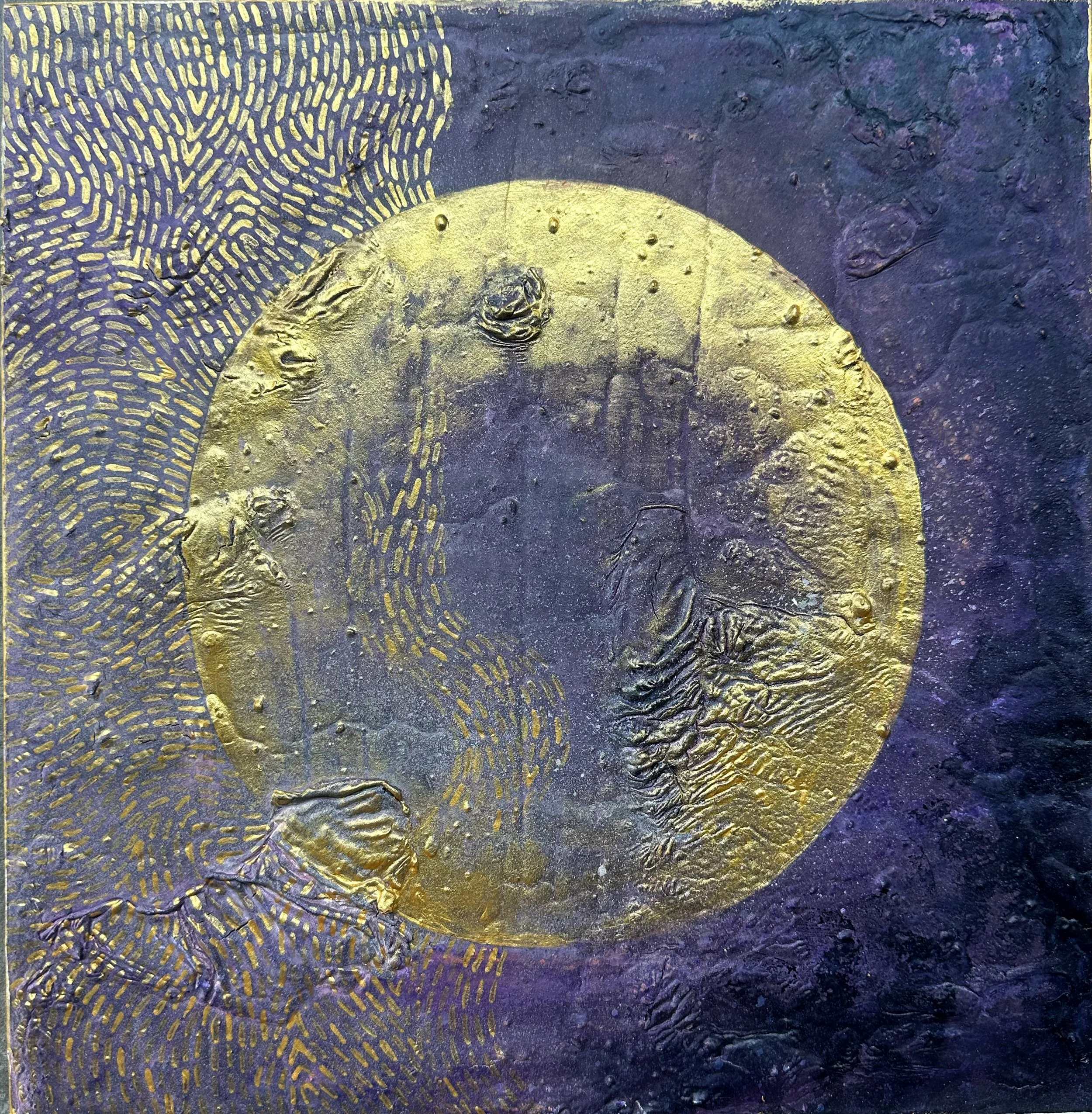 Royal Dreams, 12x12", mixed media on wood panel, 2025