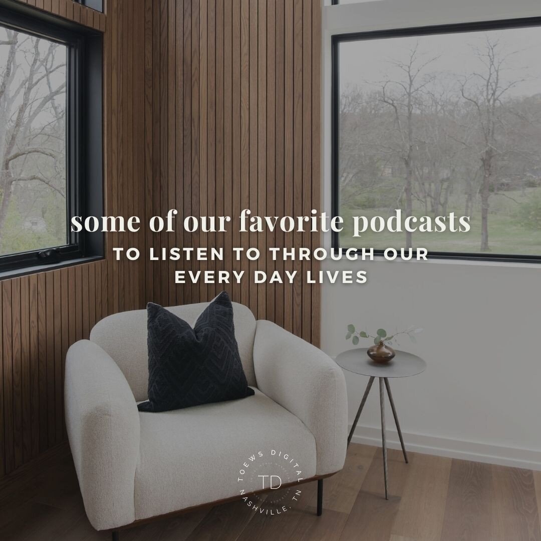 Last month we chatted about our favorite marketing related podcasts, but this month we're sharing our favorite every day podcasts! ✨ 

What's your favorite podcast to listen to every day?⁠
.
.
.
.
.
#nashvillebusiness&nbsp;#entreprenuer&nbsp;#nashvil