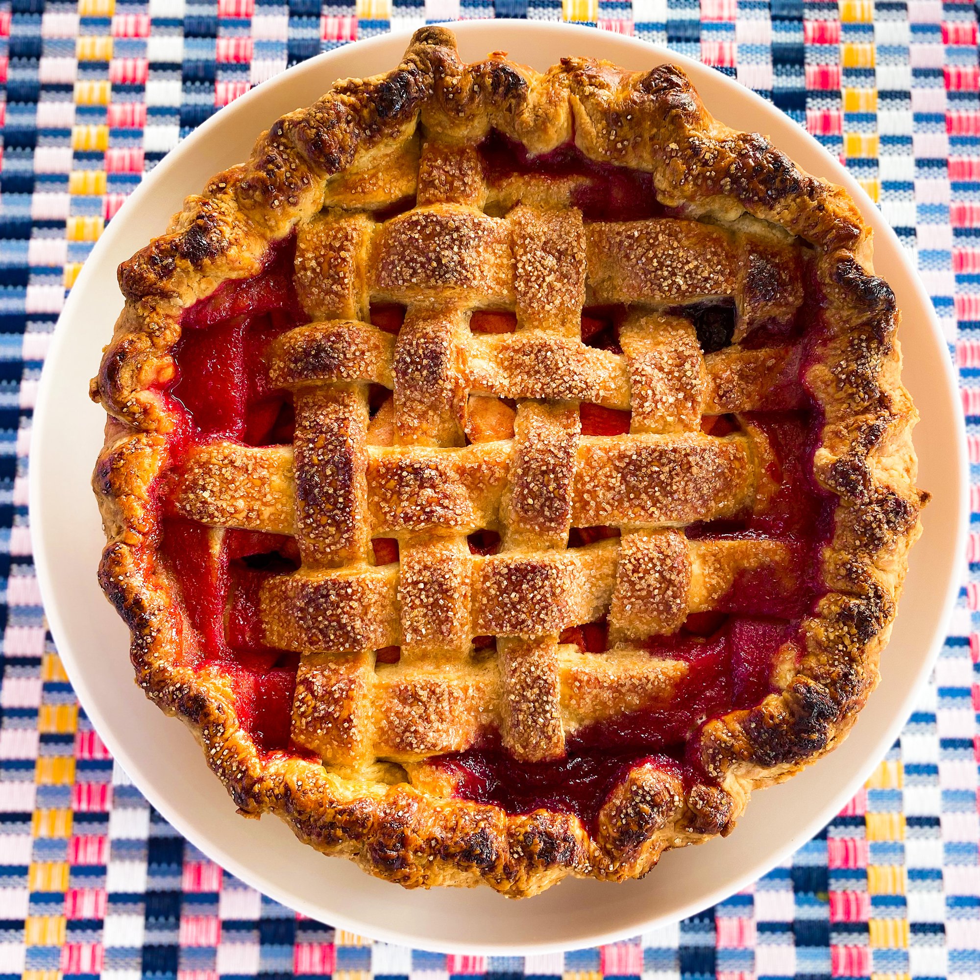 Winter berry lattice pie