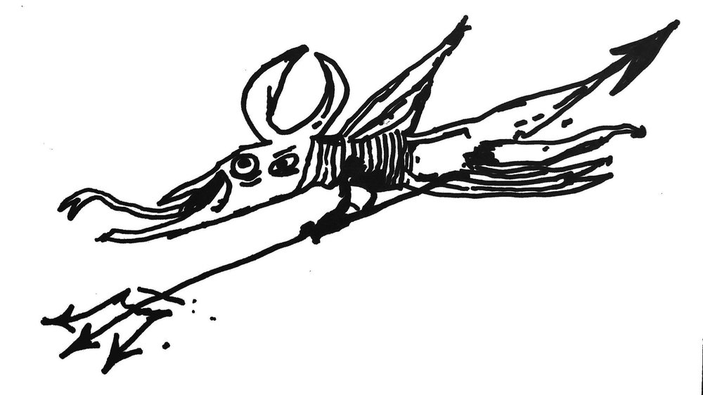 Tripod Fish Drawing