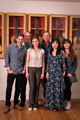  James Hunley with Ana Vidovic, Xuefei Yang, and students. 