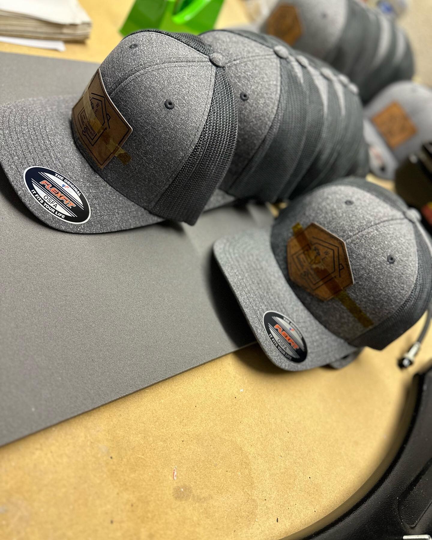 The end result of those patches! Contact us for your next custom order! #blockhousemarket #smallbusiness #hats #leatherpatchhats #customorder
