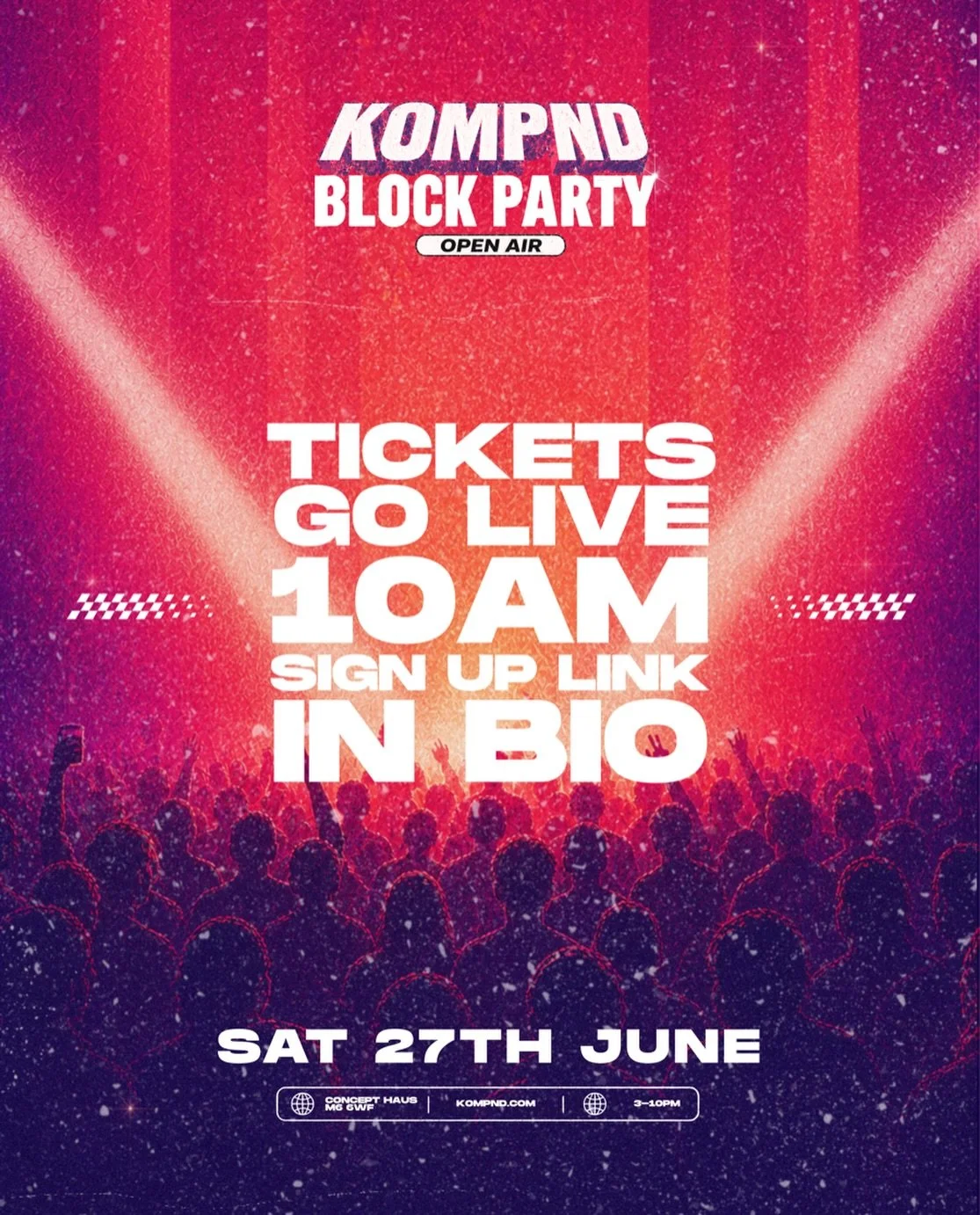 10AM &bull; SET YOUR ALARMS!!! ⏰🌸

Kompnd Summer 26 season is in motion&hellip;.

Please note 🎟️ for this will be sent out exclusively to our subscribers for the first 24 hours via email so make sure you&rsquo;re locked in ye&hellip; 🔗 in bio! 

?
