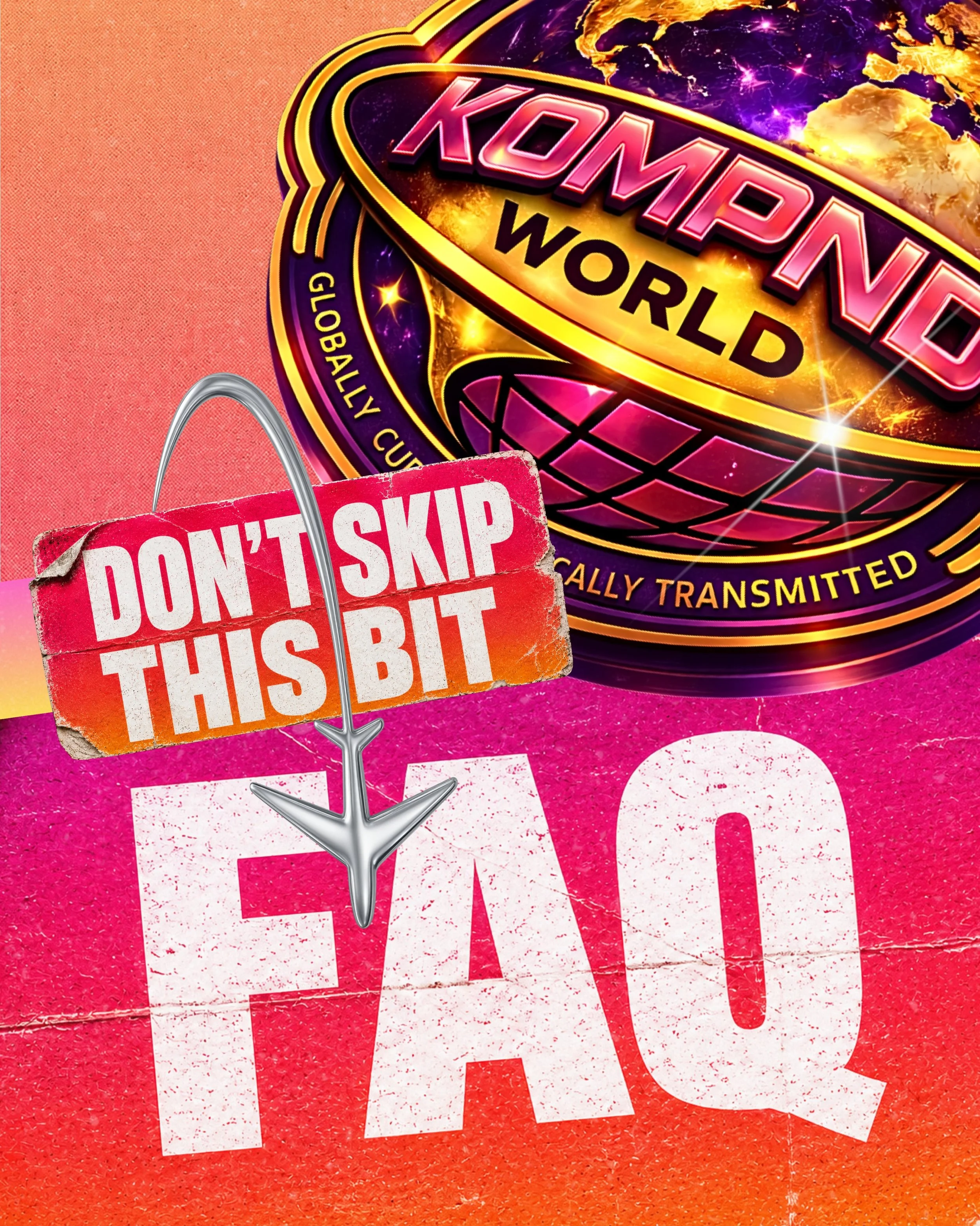 🚨 DON&rsquo;T SKIP THIS BIT 🚨

Before you DM us asking any questions regarding Saturdays KOMPND WORLD please read all the following FAQ slides&hellip;

We are expecting over 2000 people on the weekend and the venue will be very busy. Let&rsquo;s do