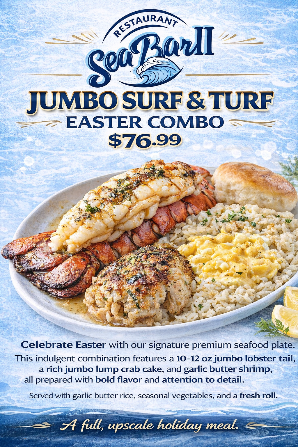 🦞 JUMBO SURF & TURF EASTER COMBO
