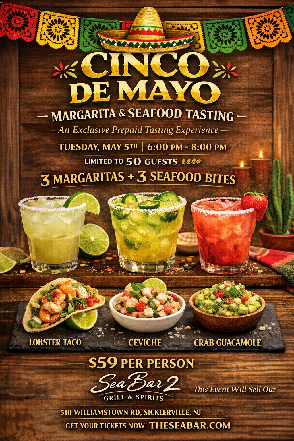 Cinco De Mayo Margarita & Seafood Tasting