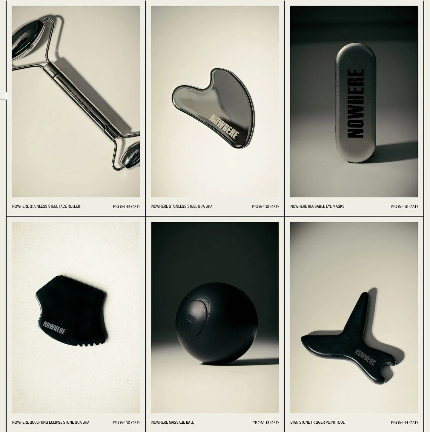 Nowhere Skin Tools stacked in The Kou Shop. Open until 6! @nwhr__