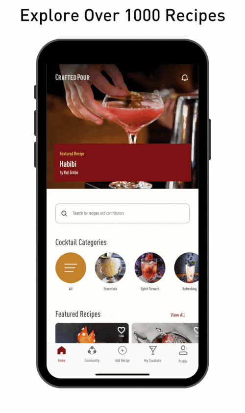 Crafted Pour Mixology & Cocktail Recipes App