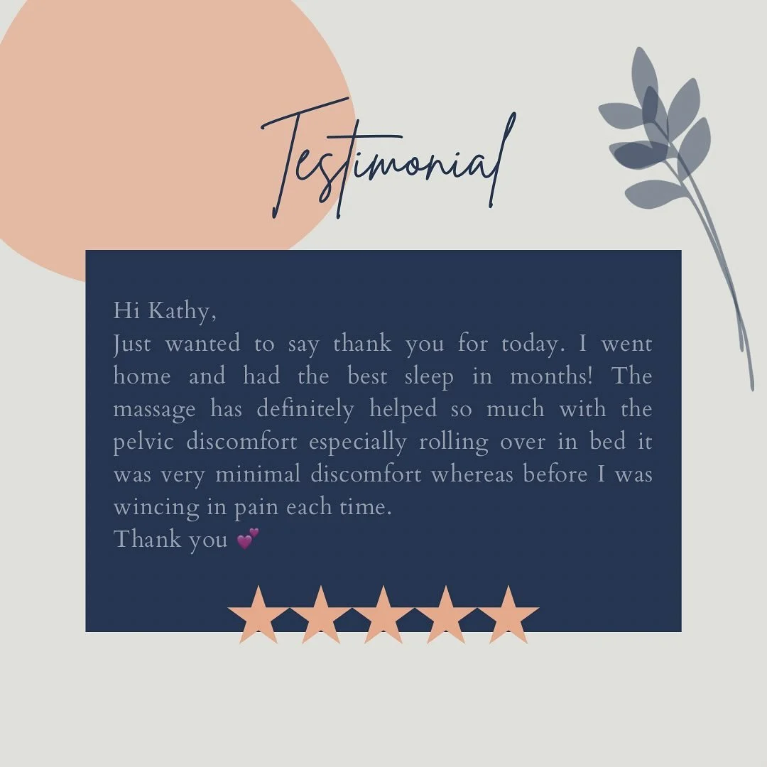 Lovely message from a client who was 39weeks pregnant with her second baby. She wanted some Internal pelvic release due to some previous birth trauma and also to prepare for this next birth. So glad to have been able to offer her some relief in the m
