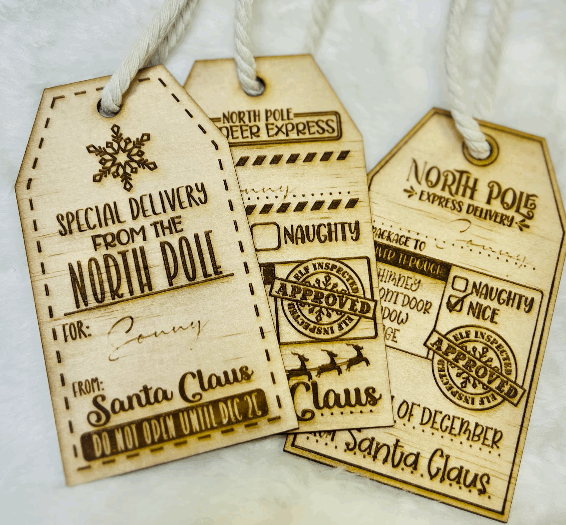 Santa Gift Tags - set of 5