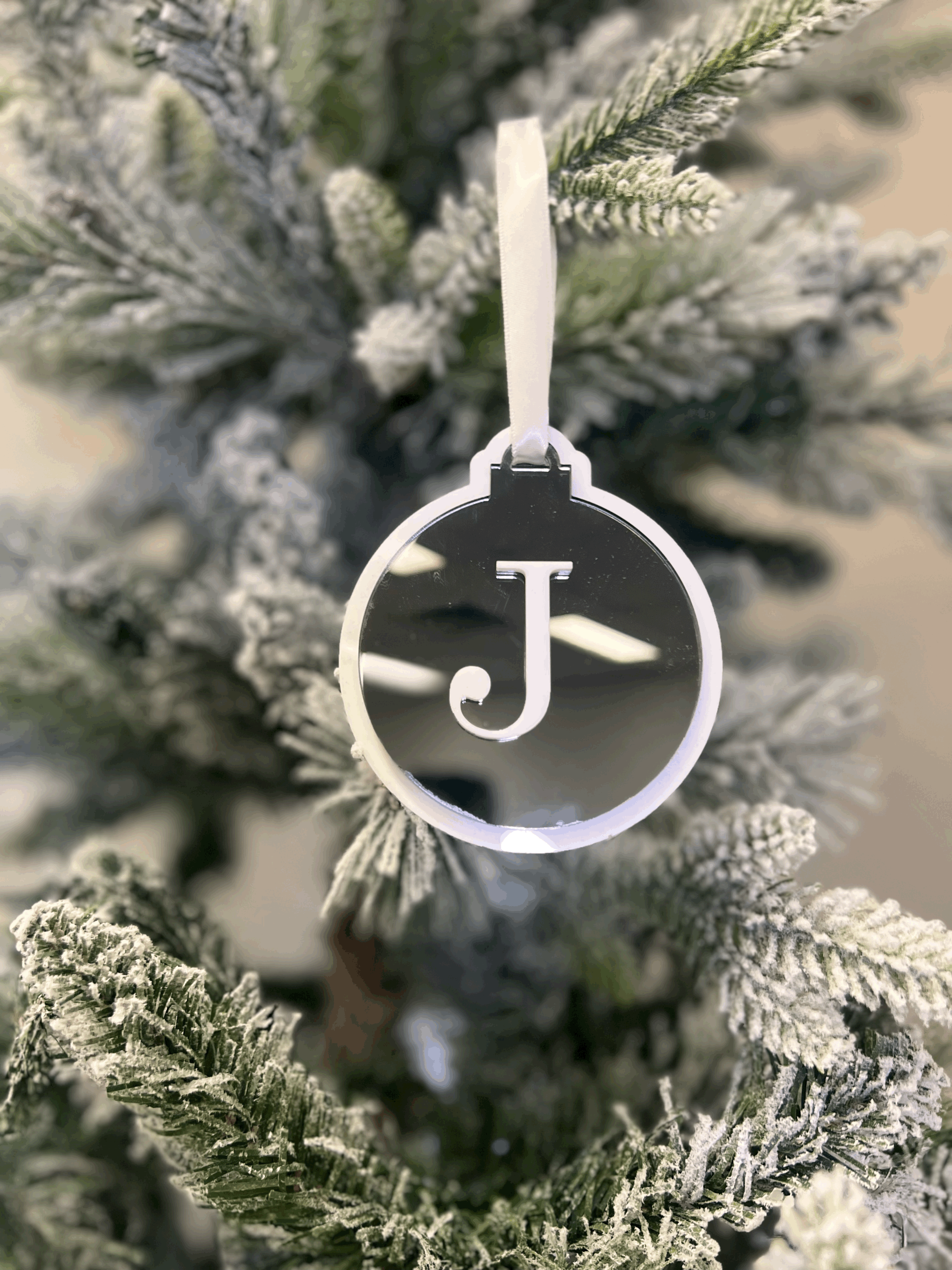 Layered acrylic personalised 'bauble'