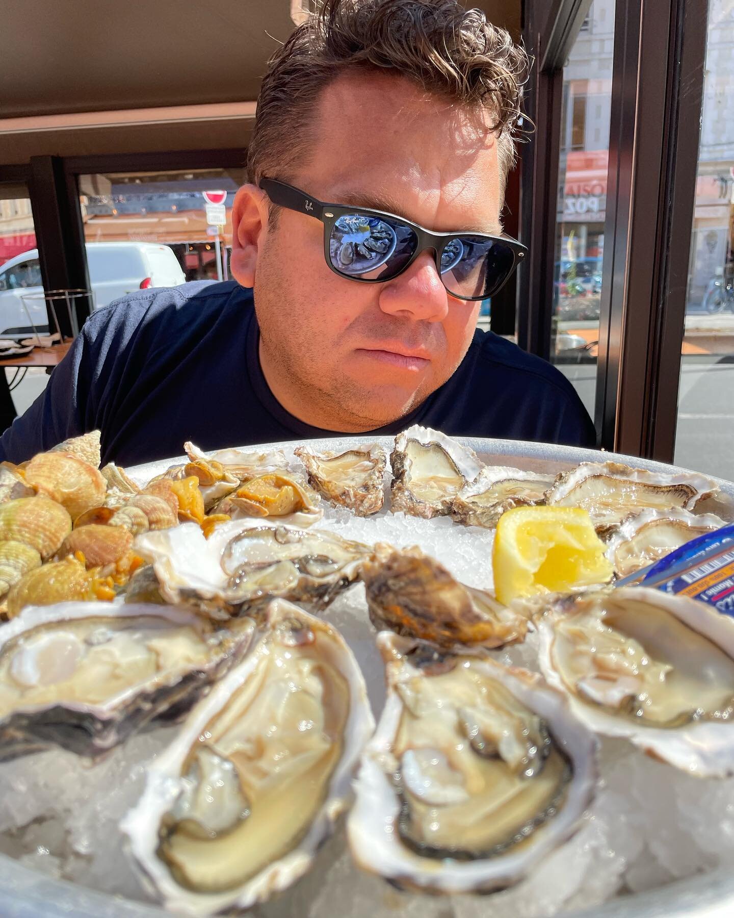 Packed schedule. Do not disturb 🦪🦪🦪
&bull;&bull;&bull;
#chef #cheflife #travel #france #trouville #oysters