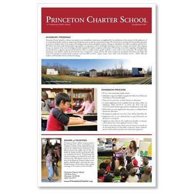Large Informational Poster for Princeton Charter School in New Jersey – designed by SP STUDIOS.