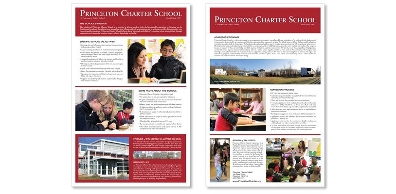 Large Informational Poster for Princeton Charter School in New Jersey – designed by SP STUDIOS.