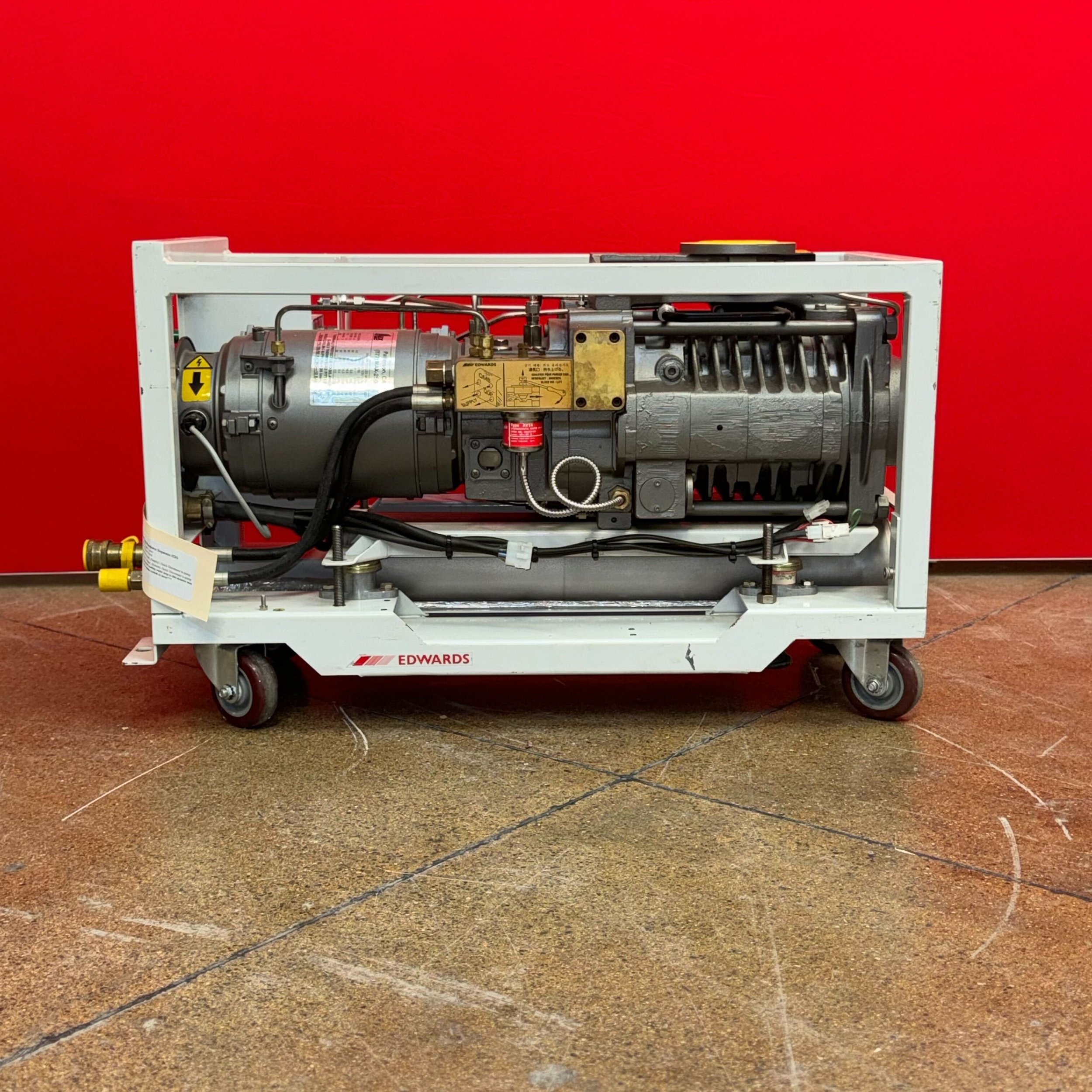 Side view of Edwards QDP80 vacuum pump